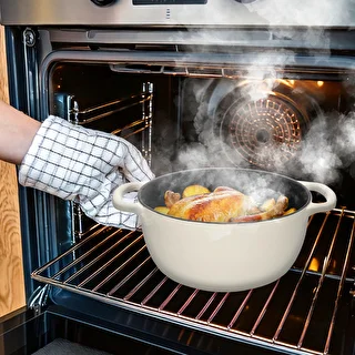 Enameled cast iron Dutch oven - ecru, 4 L – photo 8