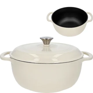 Enameled Cast Iron Dutch Oven - Ecru, 5.8 L