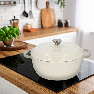 Enameled Cast Iron Dutch Oven - Ecru, 5.8 L – photo 9