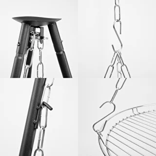 Campfire Tripod with Grill Grate, 150 cm – photo 4