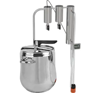 Distillation Still and Pressure Cooker 2-in-1, 12 L, Condenser and 2 Thumpers