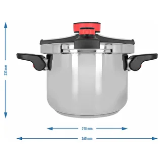 Stainless Steel Pressure Cooker, 6 L – photo 10