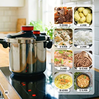 Stainless Steel Pressure Cooker, 8 L – photo 4