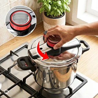 Stainless Steel Pressure Cooker, 8 L – photo 5