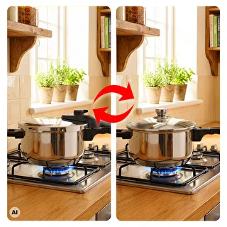 Stainless Steel Pressure Cooker Set, 4 L and 6 L – photo 7