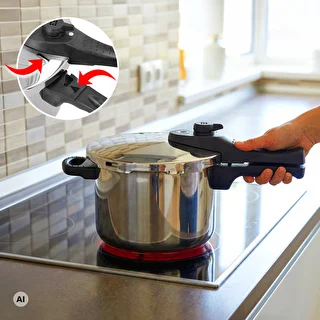 Stainless Steel Pressure Cooker Set, 4 L and 6 L – photo 6