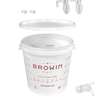 30 L fermentation container with a lid - extended kit: 2 airlocks, 2 stoppers, tap. EN – photo 1