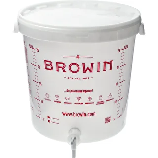 Fermentation bucket 30 L with printing, tap and plastic airlock UA – photo 2