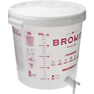 Fermentation bucket 30 L with printing, tap and plastic airlock UA – photo 3