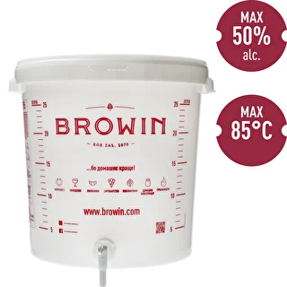 Fermentation bucket 30 L with printing, tap and plastic airlock UA – photo 6