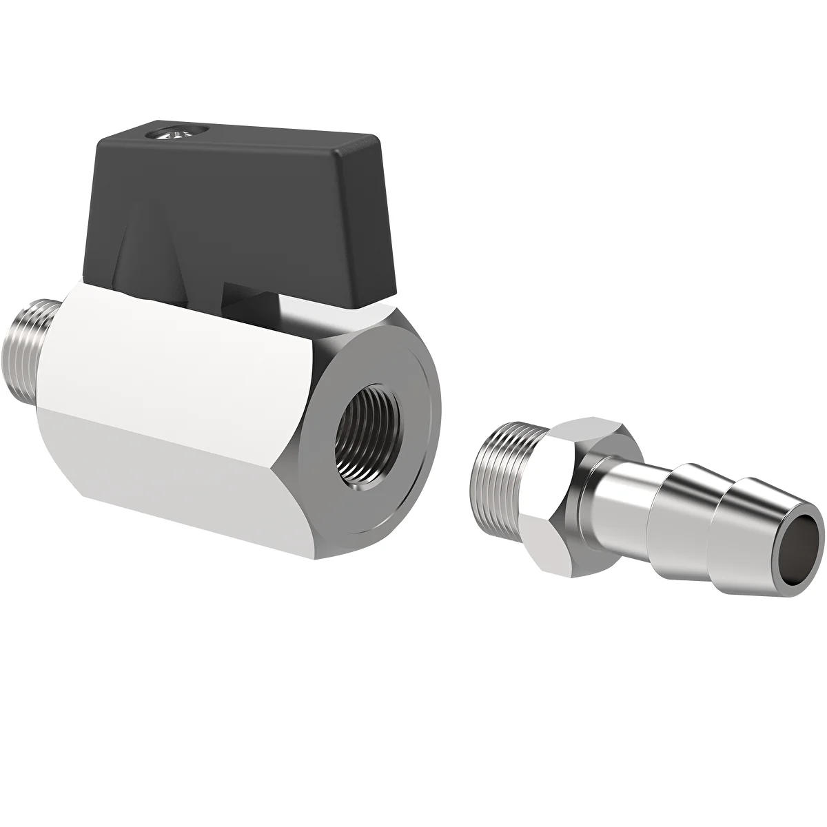 Ball valve + stub pipe set