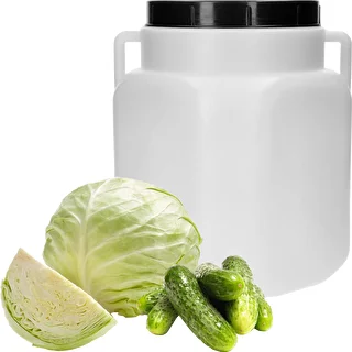 Square Barrel for 20 L, white, with handles, Sterk – photo 3