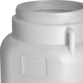 Square Barrel for 20 L, white, with handles, Sterk – photo 8