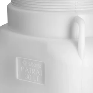 Square Barrel for 30 L, white, with handles, Sterk – photo 8