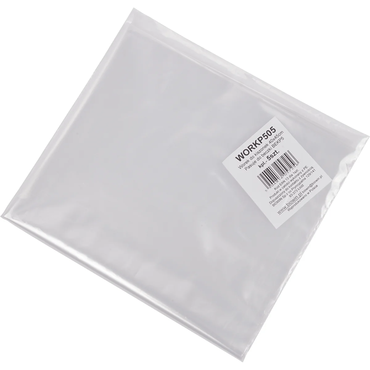 Barrel plastic bags 40x45 cm for 5l barrels / drums , 5 pcs.