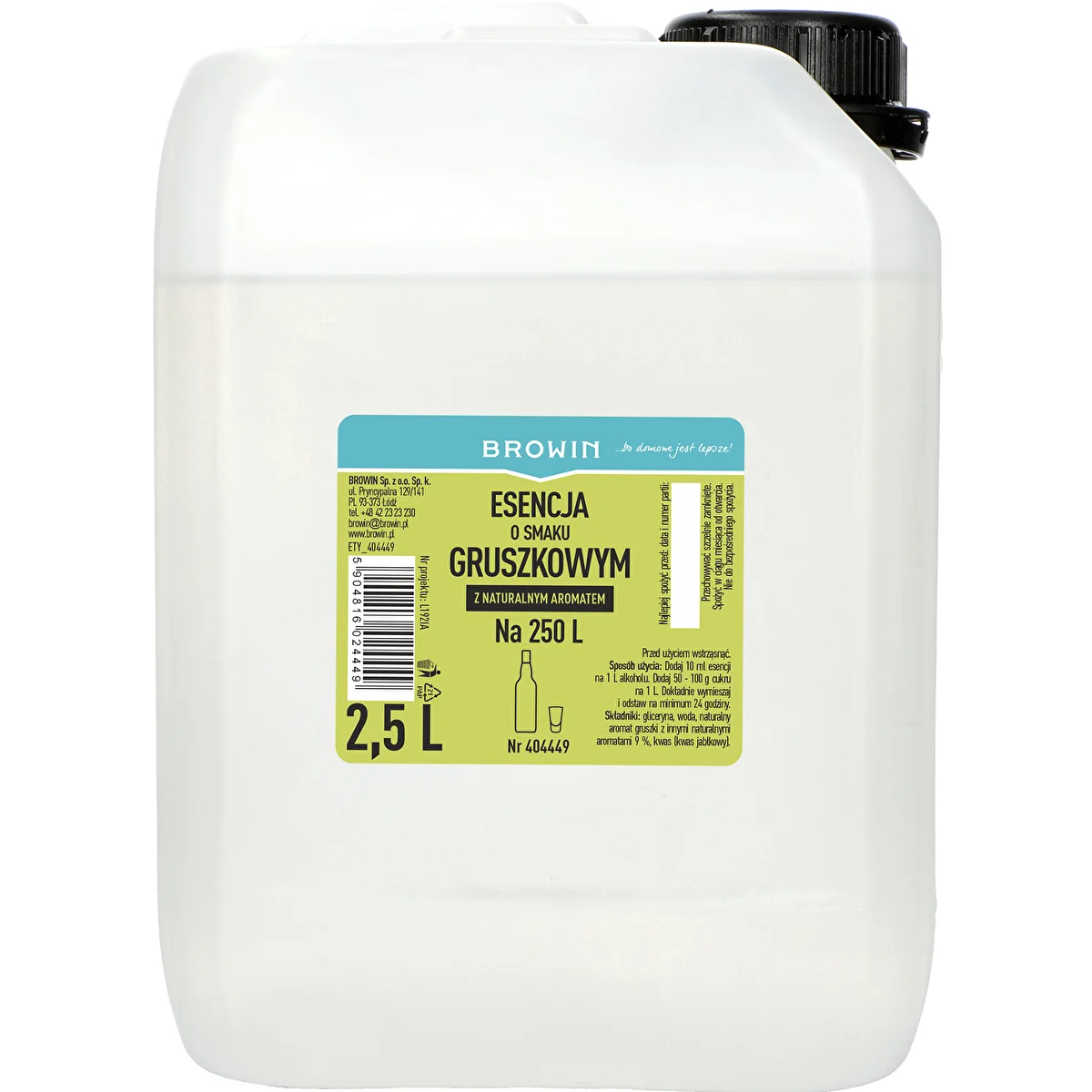 Pear-flavored Essence with Natural Aroma, 2.5 L