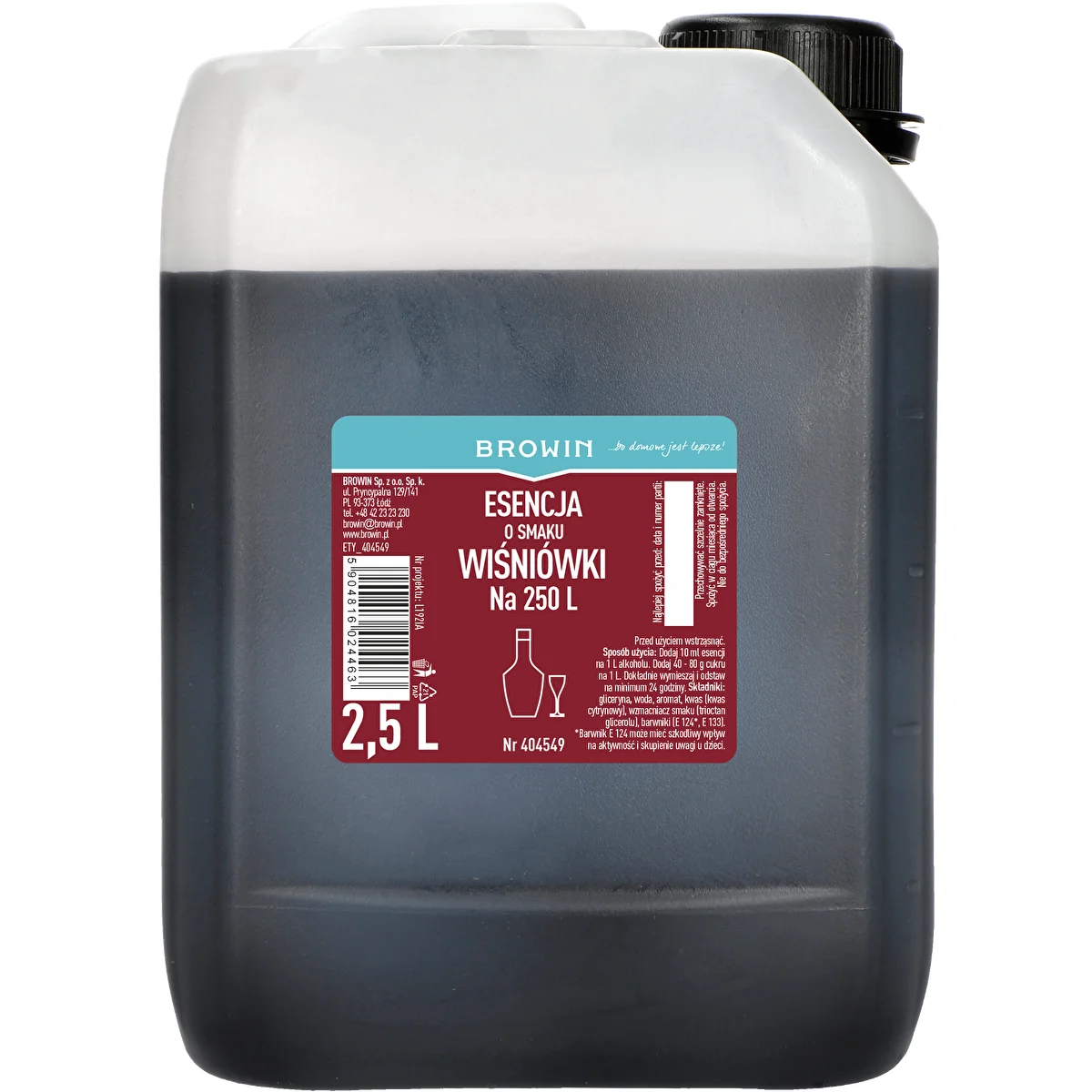 Cherry Liqueur Flavor Essence, 2.5 L for 250 L of Finished Beverage
