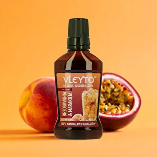 VLEYTO Peach & Passion Fruit – flavor essence with natural flavors, 250 ml – photo 4