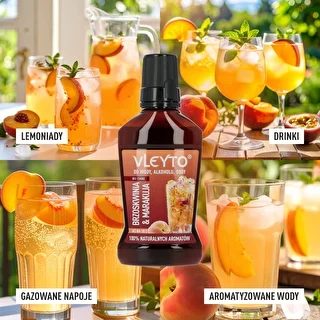 VLEYTO Peach & Passion Fruit – flavor essence with natural flavors, 250 ml – photo 7
