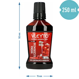 VLEYTO Sour Cherry & Bird Cherry – flavor essence with natural flavors, 250 ml – photo 5