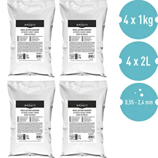 Coconut activated carbon 1 kg x 4 – set – photo 2