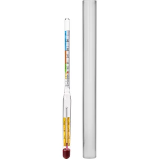 Alcohol meter with thermometer