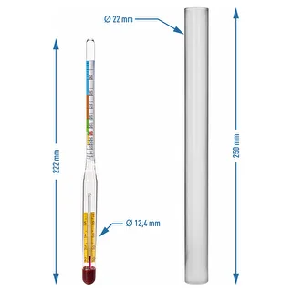 Alcohol meter with thermometer – photo 3