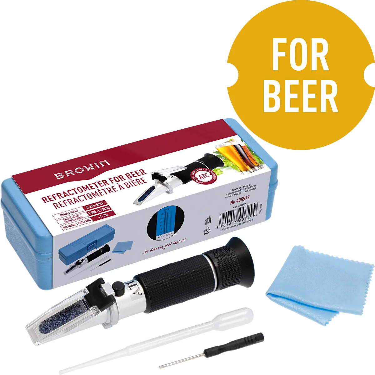 Refractometer for beer