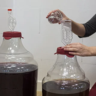 Bubbler plastic airlock with red dust cap, 6 chambers – photo 5