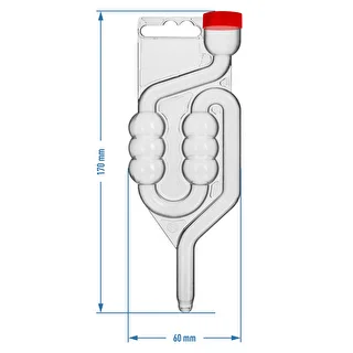 Bubbler plastic airlock with red dust cap, 6 chambers – photo 3