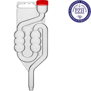 Bubbler plastic airlock with red dust cap, 6 chambers – photo 2