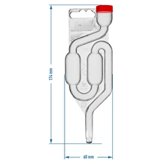 Plastic airlock MAXI with red dust cap  – photo 3