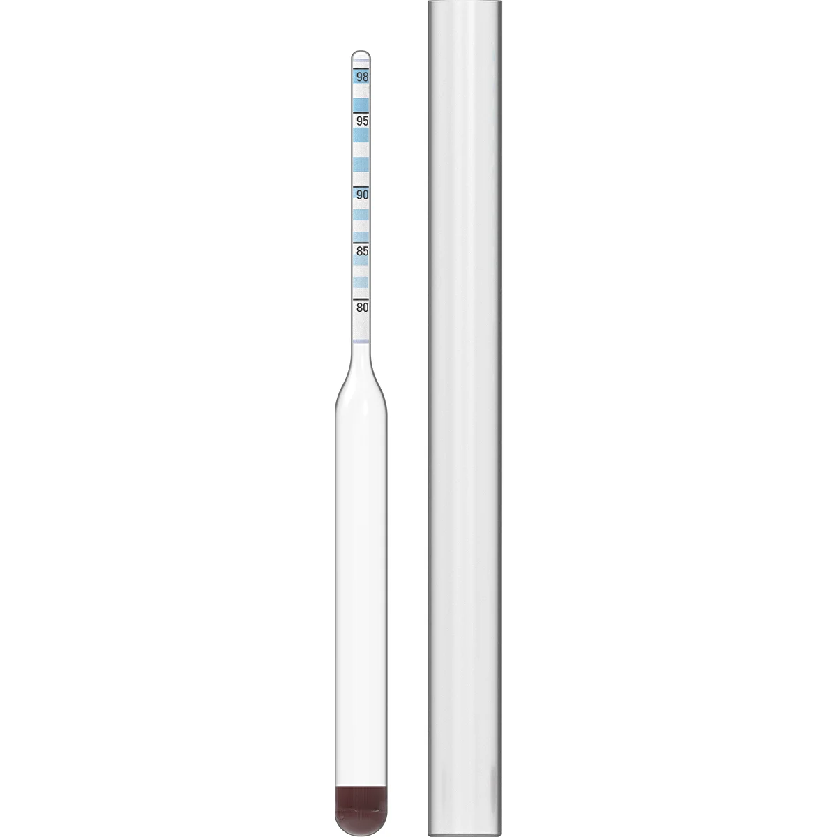 The alcoholometer, recision, glass