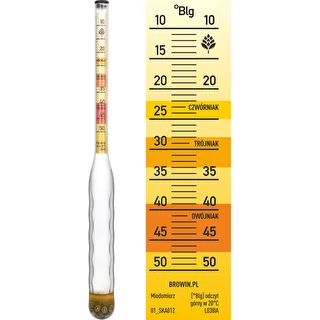 Shatterproof Mead Hydrometer with Test Tube, Measurement Range: 10-50°Blg – photo 3