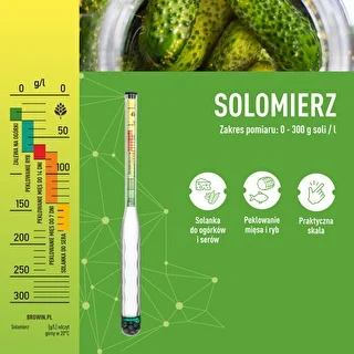 Shatterproof salinometer with test tube, measurement range: 0-300 g salt/L – photo 5