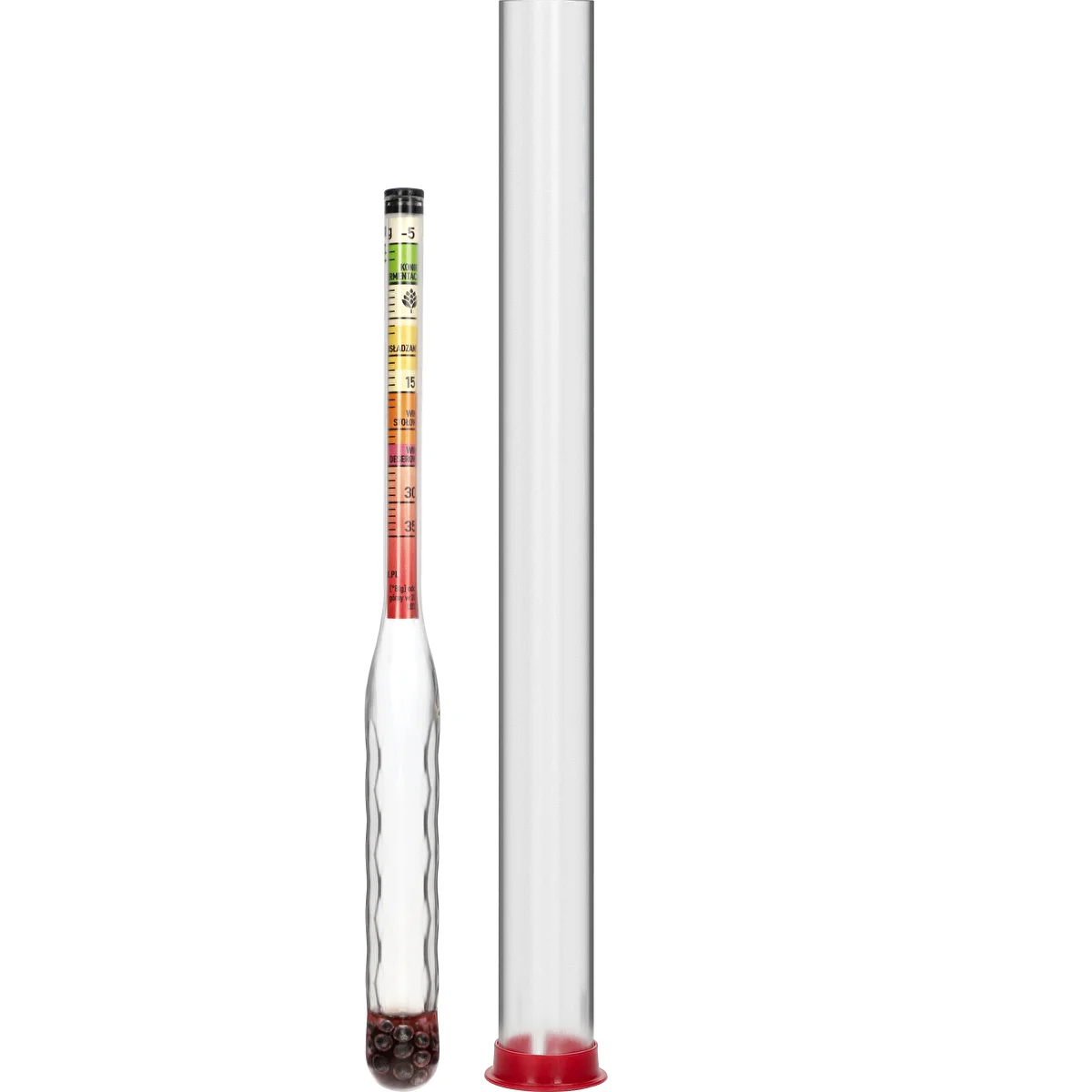 Shatterproof Saccharometer with Test Tube, Measurement Range: -5 to 35°Blg