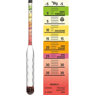 Shatterproof Saccharometer with Test Tube, Measurement Range: -5 to 35°Blg – photo 3