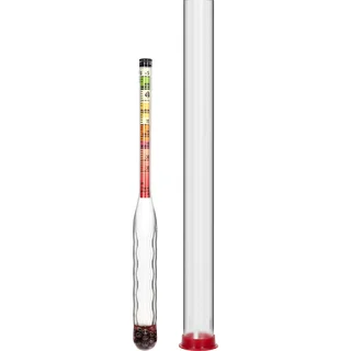 Shatterproof hydrometer with trial jar, measuring range: -5–35°Blg – photo 1
