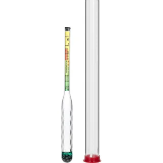 Shatterproof salinometer with test tube, measurement range: 0–300 g salt/L