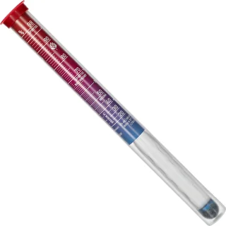 Shatterproof alcoholmeter with test tube, measuring range 20–98% – photo 3