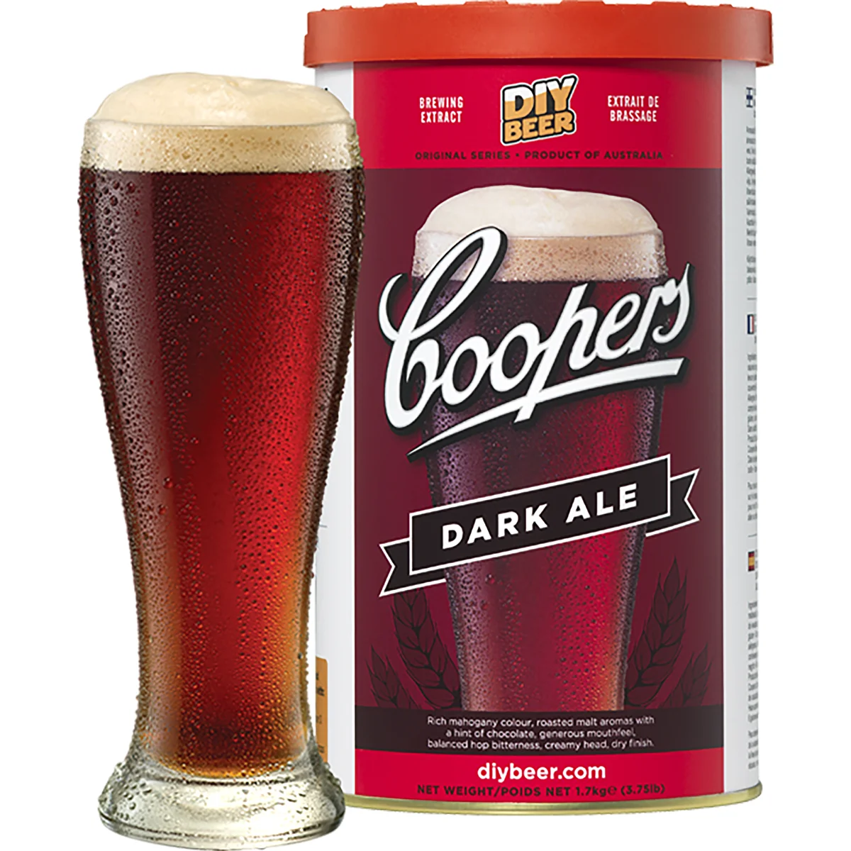 Dark Ale Coopers beer concentrate 1,7kg for 23l of beer