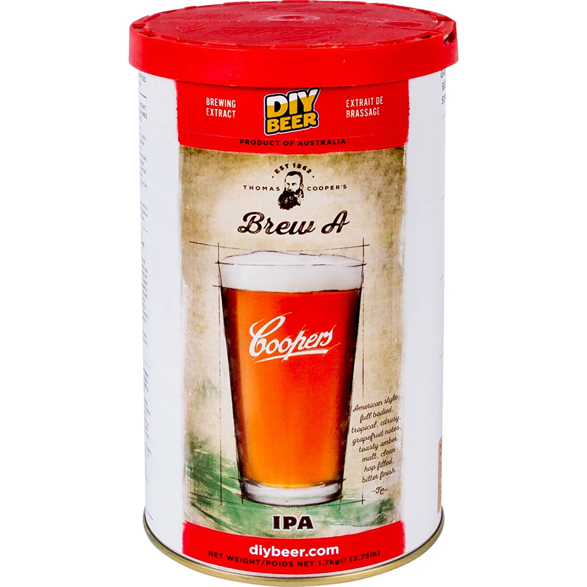 Brew A IPA Coopers beer concentrate 1,7 kg for 23 L of beer