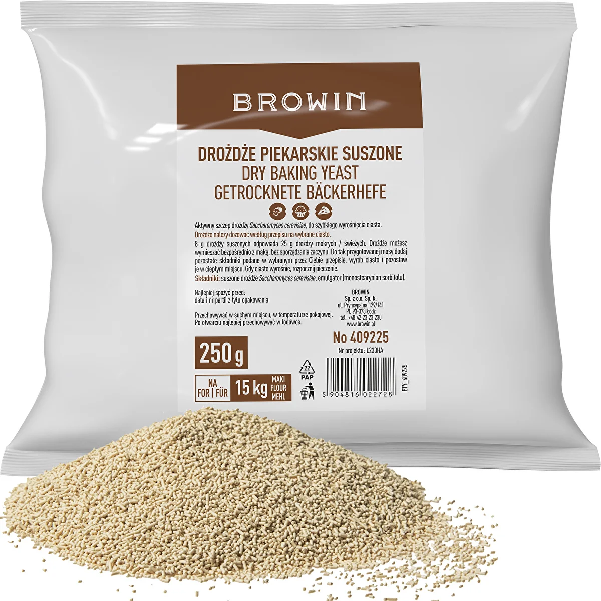 Dried baker’s yeast, 250 g