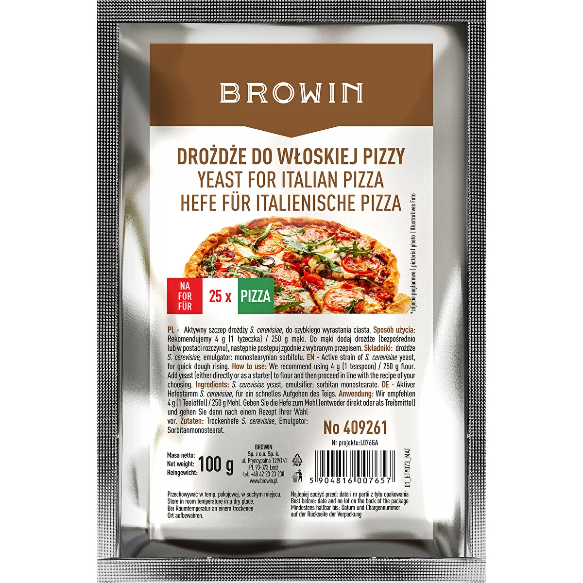 Dried yeast for Italian pizza - 100 g