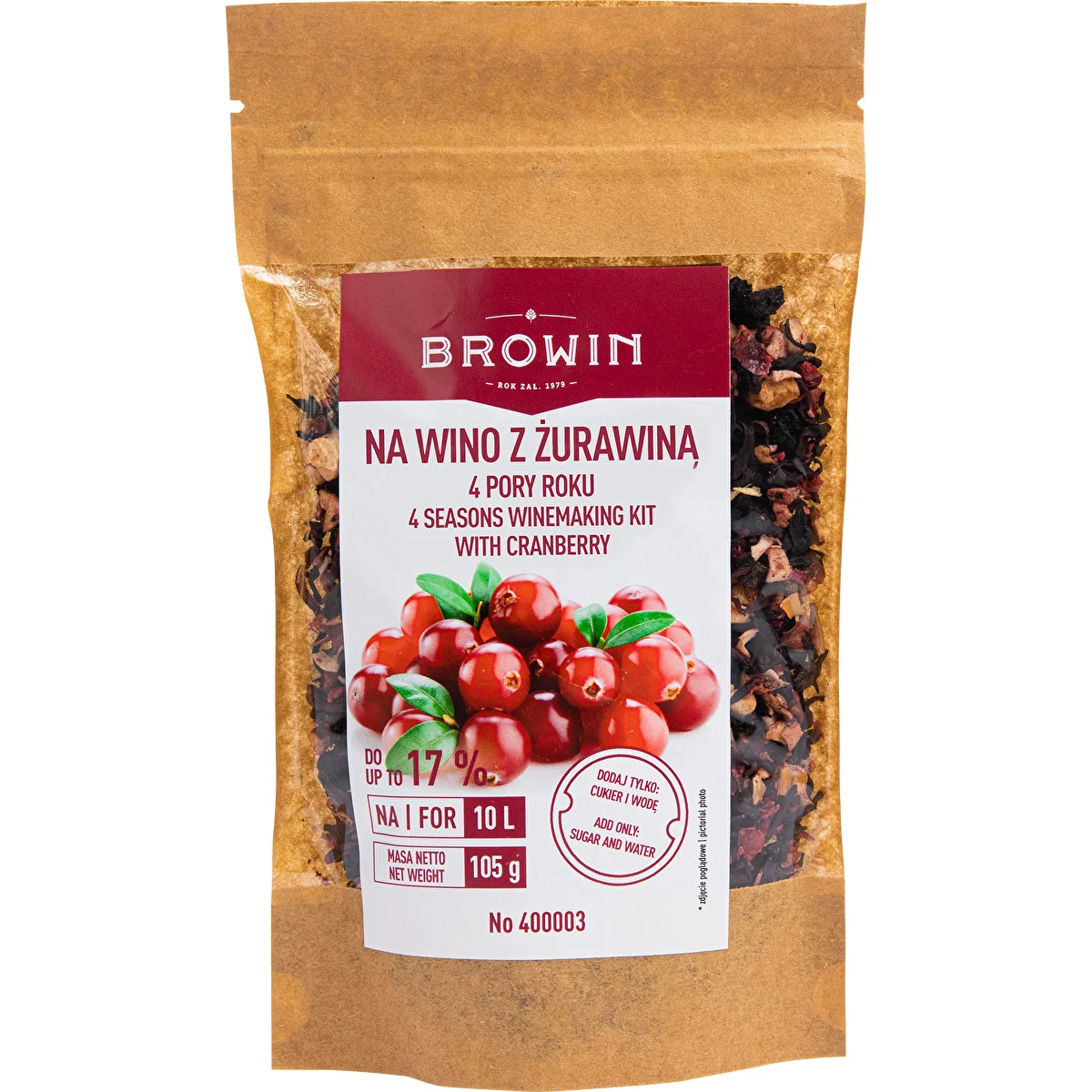 4 seasons winemaking kit - cranberry