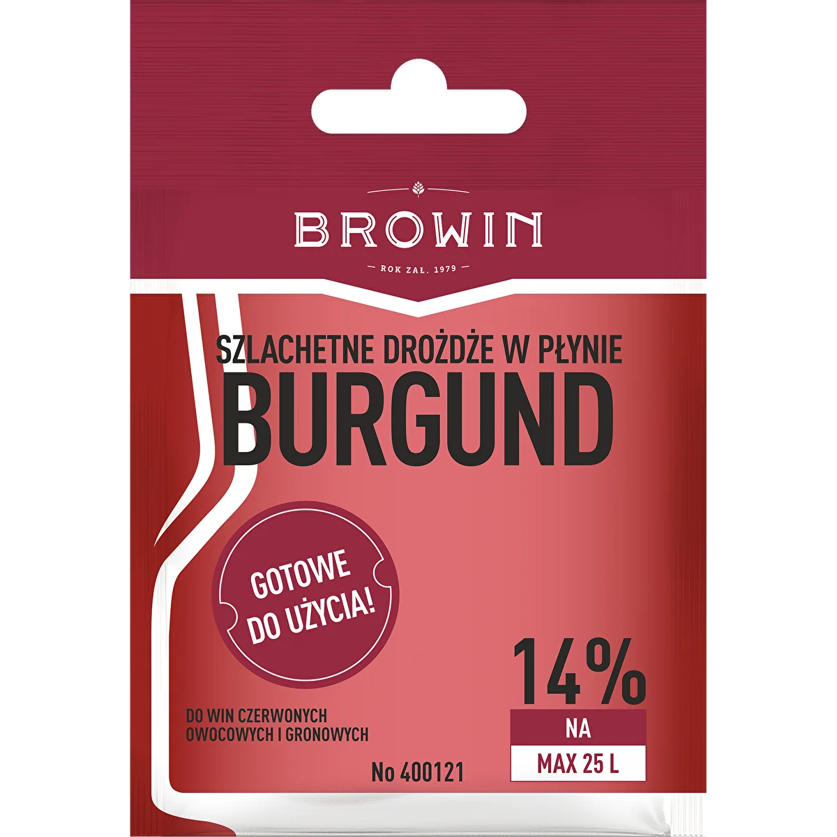 Burgund winemaking yeast w/o growing, 20 ml