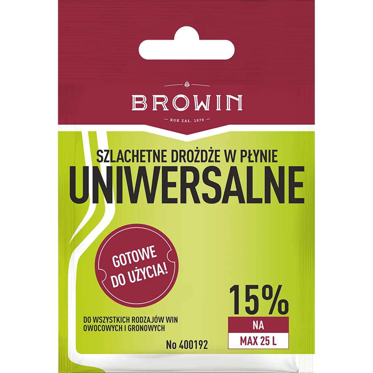Universal winemaking yeast, w/o growing, 20 ml