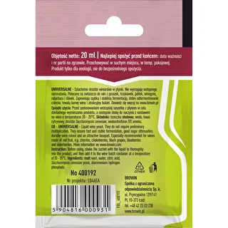 Universal winemaking yeast, w/o growing, 20 ml – photo 2