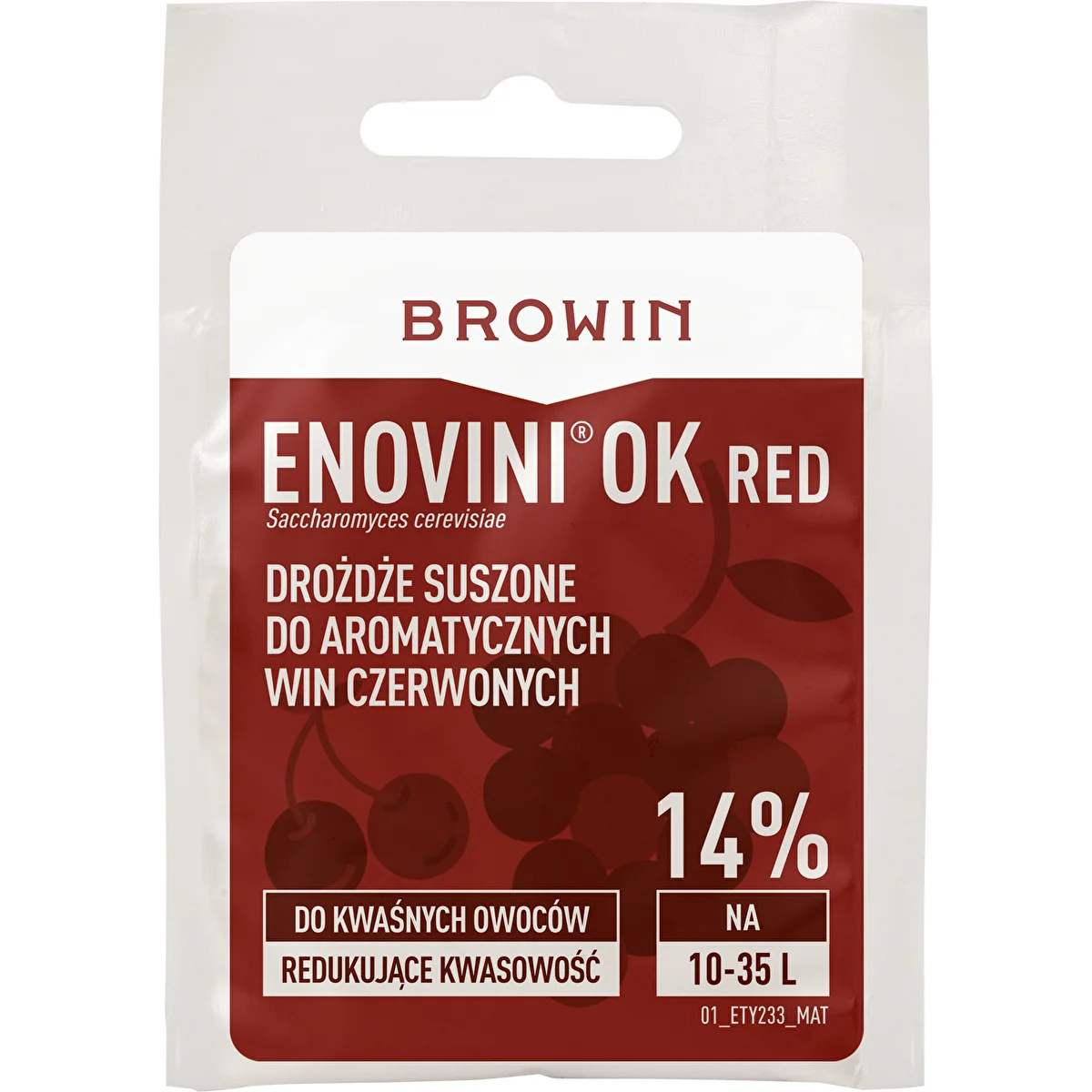 Enovini® OK RED - acidity-reducing winemaking yeast, 7 g