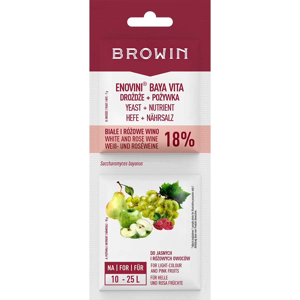 Yeast + nutrient for white and rose wine Enovini® BAYA VITA, 17 g